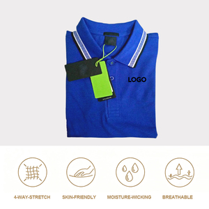 Chemises à col montant en spandex solide, anti-rides, broderie personnalisable, OEM, respirantes, pour homme, vente chaude - Product Image 3