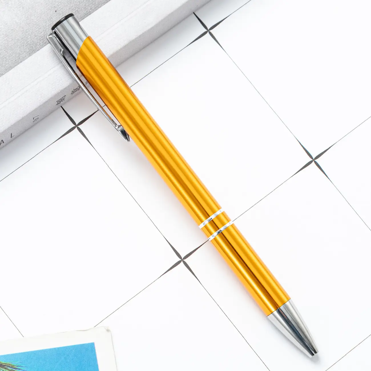 Bolígrafos de Metal de punta de bola con grabado láser personalizado, Logo de marca personalizado, fabricante, regalo, nueva promoción