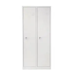 2 cửa thép quần áo Locker cho văn phòng Kim loại lưu trữ tủ quần áo