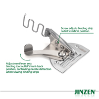 Machine à coudre industrielle JINZEN A10/S60, plieuse à biais à double modèle pour tissus légers/lourds