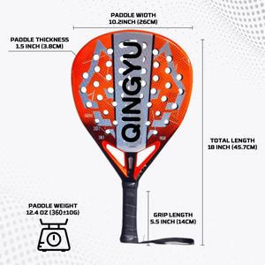 Raquetas de Pádel Qingyu Sport de Alta Calidad, 3K 12K 18K, de Carbono, Personalizadas, con Forma de Diamante, para Niños - Product Image 6