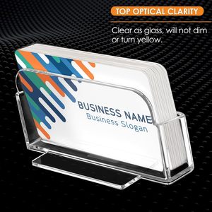 Rak Kartu Nama Akrilik Transparan Modern Ramah Lingkungan, Portabel, untuk Meja Kantor, Tempat Kartu Bisnis Kecil - Product Image 5
