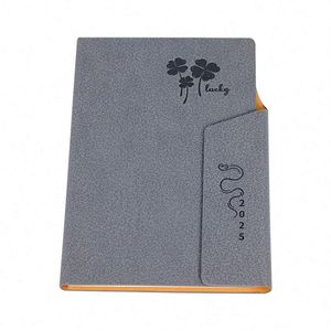 A5 PU Notebook Hardcover Magnetic Buckle Three-fold Luxury Business Diary Gift <b>Box</b> Enterprise Customized LOGO Business Gifts - Product Image 2
