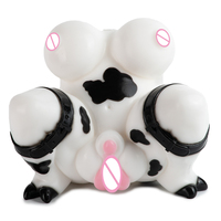 G6636 Masturbateurs en silicone souple, modèle 'Cow' sexy, vagin réaliste, Pocket Pussy 'Monster', pour l'entraînement du pénis masculin et stimulateur de petite taille