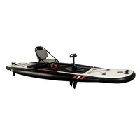 Bateau à pédales gonflable en PVC pour une personne, idéal pour les sports nautiques et la pêche