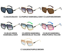 Lunettes de soleil carrées irrégulières sans monture, grande monture, style défilé, protection UV400, unisexe, tendance