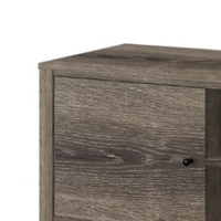 Meuble TV moderne avec table basse : Console multimédia élégante en bois pour salon