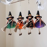 Nouvelle poupée suspendue en tissu maillé imprimé sérigraphié, couleur personnalisée, 20 cm, motif fille, ange, cloche, pour arbre d'Halloween