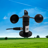 Capteur de vitesse du vent numérique RIKA RK100-01G RS485 Modbus, anémomètre à coupe en acier inoxydable 304 pour station météo extérieure