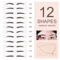 Ibcccndc minéral naturel longue durée rehausseurs de sourcils henné poudre à sourcils crayon ensemble imprimer sourcil pochoirs poudre Kit
