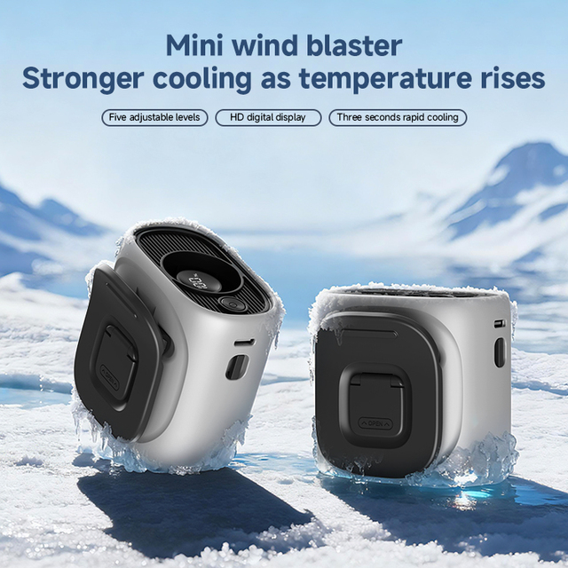 Clip-On Wearable Neck Fan 4000mAh 100 Speeds Custom Color Packaging CE ROHS Certified Rechargeable Outdoor Portable Bulk Order