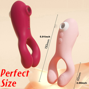 Clitoral Sucking Vibrator, G Spot Clit <strong>Dildo</strong> for Women with Suction &amp; Vibration, Waterproof Clitoral Massager Nipple Stimulator - Product Image 6