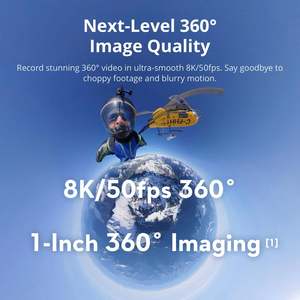 Cámara de Acción 8K 360° para Aventuras, con Memoria de 128GB, Palo Selfie para Deportes, Vlog, MicroSD, CMOS - Product Image 4