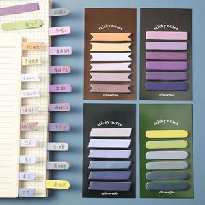 Self-Adhesive Colorful Long Strip Labels <b>Notes</b> 12.5x7cm Paper Page Dividers for Study Office Supplies Back-to-School - Product Image 6
