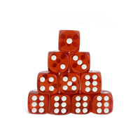 Dés de jeu miniatures personnalisés en vrac, six faces, translucides, colorés, coins arrondis, 12 mm