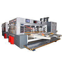CANGHAI Flexo Automatische Kartonnen Dozenmachine/1200*2400mm 4 Kleuren Watergedragen Print-, Sleuven- en Stansmachine