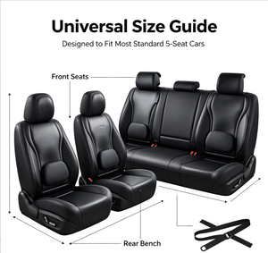 Coprisedili per Auto MELCO Anteriori e Posteriori in Poliestere Facile Installazione Design Diviso Vestibilità Standard Nero Made in China - Product Image 3