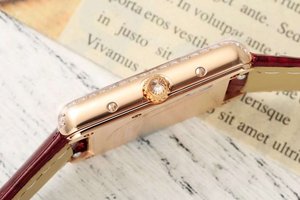 Montre mécanique automatique élégante et tendance, cadran blanc argenté gravé, lunette sertie de diamants, boîtier carré - Product Image 5