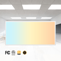 Panel de Luz LED Plano de 1x4, 2x2, 2x4 Pies, Luz de Techo Empotrada con Iluminación Lateral