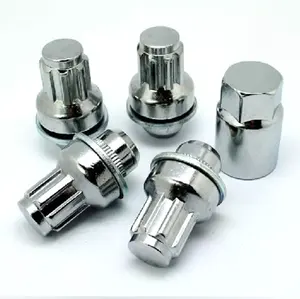 High Quality China Wheel Nut Manufacturer Special Titanium Zinc Plated Carbon Steel Car Wheel Nut Indicator