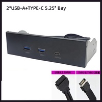 لوحة أمامية USB بوصة 2 منافذ USB + النوع c أول 20GBPS محور Usb أمامي لسطح المكتب