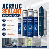 Scellant acrylique de qualité export 310 ml, scellant anti-fuite à base d'eau, scellant acrylique lisse pour les coins des cadres, scellant peignable mat