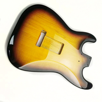 Corps de guitare électrique ST en aulne massif 2 pièces, finition Sunburst bicolore personnalisée, pour kits de construction de guitare DIY