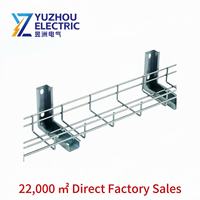 Plateau porte-câbles en treillis métallique galvanisé à chaud, support de câbles anti-rouille, pour pose de câbles industriels extérieurs Yuzhou Electric WM-HDG