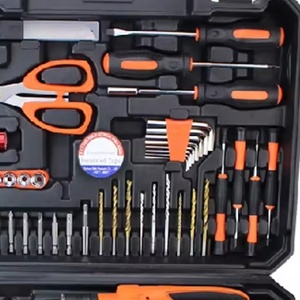 Ensemble d'outils professionnels pour la maison de 59 pièces avec perceuse à percussion, kit de quincaillerie portable pour la réparation et l'entretien à domicile, boîte à outils de bricolage - Product Image 3