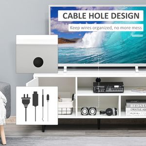 Modern Home Entertain ment Unit Center MDF-TV-Stands chrank für Fernseher bis zu 60 Zoll mit Kabelloch-Lager regal für Wohnzimmer - Product Image 5