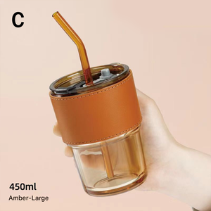 Une tasse en <span class=keywords><strong>verre</strong></span> en plastique haute esthétique <span class=keywords><strong>avec</strong></span> une <span class=keywords><strong>paille</strong></span> adaptée comme cadeau ou tasse pour les femmes et idéale pour les jus et le café - Product Image 2