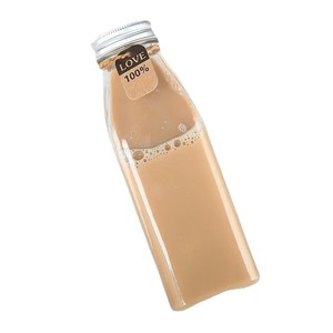 Venta al por Mayor de Botellas de Vidrio Cuadradas Vacías de 180ml, 250ml, 350ml y 500ml para Leche, Jugo, Té y Bebidas - Product Image 1