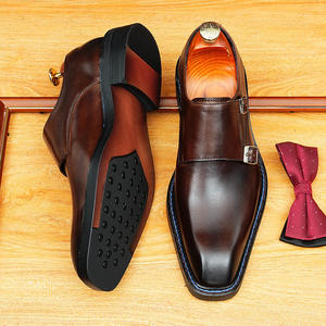 Zapatos Retro Casuales de Cuero Genuino Hechos a Mano con Punta Redonda para Hombre, Zapatos Sin Cordones Modernos con Acabado Encerado, Mocasines Británicos - Product Image 5