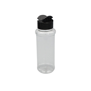 Tarro para especias de 100 ml, PET, con tapa abatible, transparente, botella dispensadora para cocina y camping. - Product Image 1