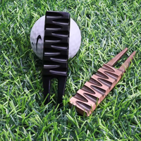 Fourche de réparation de divots de golf double à double pointe en alliage de zinc durable PM99 - Légère et antidérapante pour utilisation sur les terrains de golf