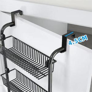 Over the Door Multi-layer Hanging Basket Shelf <b>Wire</b> Organizer <b>Storage</b> <b>Rack</b> <b>Wire</b> Display <b>Rack</b> With Five Baskets - Product Image 2