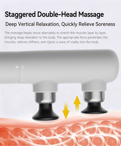 <span class=keywords><strong>Pistolet</strong></span> de <span class=keywords><strong>massage</strong></span> électrique OEM ODM à double tête réversible et double usage, puissant, avec 4 têtes - Product Image 4