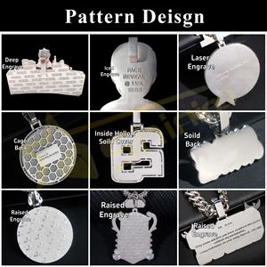 Iced Out Personalizado Mossanite Pingente Carta Inicial 925 Sterling Sliver Pass Tester Moissanite Pingente - Product Image 5