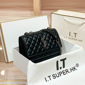 <span class=keywords><strong>Sac</strong></span> bandoulière <span class=keywords><strong>matelassé</strong></span> en cuir véritable haut de gamme pour femme, nouveau style 2025, avec chaîne et fermeture éclair, tendance et polyvalent, <span class=keywords><strong>petit</strong></span> format carré en polyester - Product Image 2