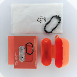 <span class=keywords><strong>Coque</strong></span> en caoutchouc de silicone liquide de couleur pure avec étui pour casque porte-clés d'emballage pour <span class=keywords><strong>Airpods</strong></span> Pro 3 - Product Image 5