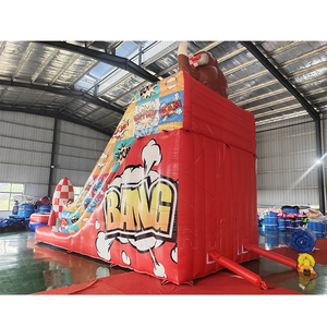 <b>Inflatable</b> Playground Outdoor <b>Inflatable</b> Monkey Slide for Kids Bouncer Combo Jumping Castles Slide Rocket Bounce House - Product Image 4