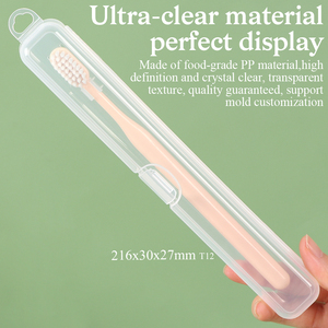 SUNSHING Personalized Toothbrush and <b>Toothpaste</b> Travel Case Chopstick Utensil Storage Holder Portable Plastic Toothbrush Box - Product Image 4