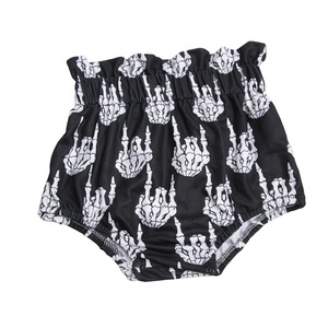 Combinaison à franges pour bébé fille, imprimé Halloween, en tissu doux, épaules dénudées, une pièce - Product Image 5