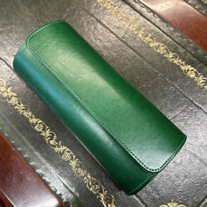 Trường hợp sang trọng duy nhất 3 khe cắm Bánh xe lăn du lịch tùy chỉnh con lăn da đồng hồ hộp cuộn - Product Image 3