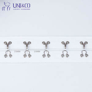 Attaches à crochet et à œil en métal de haute qualité Ruban à bouton pression en coton pour vêtements de corset - Product Image 3