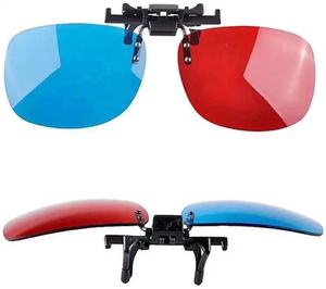 Gafas Anaglifo 3D <span class=keywords><strong>de</strong></span> Alta Calidad con Clip Metálico, Lentes Rojo-Azul para Ver Revistas, Gafas Rojo-Azul Gruesas y Altamente Duraderas - Product Image 1