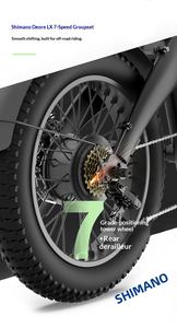 Vélo électrique à pneus gras de 20 pouces, pliable, 7 vitesses, pour les trajets en ville, les aventures sur sentier, vélo électrique pliable, vélo électrique à pneus gras - Product Image 3