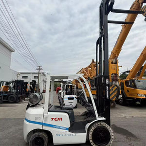 Chariot élévateur à fourche de chantier lourd Komatsu TCM FD25T3 d'occasion, 3/5/7/8/10 tonnes, avec mât à trois étages à haute efficacité, moteur diesel - Product Image 1