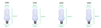 Ampoule longue durée, tube lumineux OEM T4, 20W, B22, spirale, ampoules à économie d'énergie