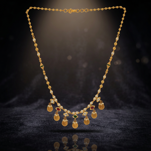 Gold Pearl Kundan <b>Necklace</b> with <b>Ruby</b> Emerald Charms Traditional Indian Bridal Jewelry Elegant Ethnic <b>Necklace</b> Set - Product Image 4